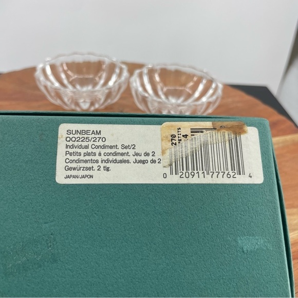 Mikasa Sunbeam Condiment Bowls clear glass - Picture 2 of 5